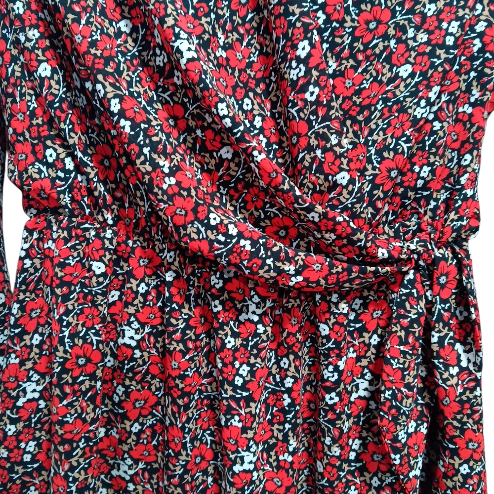 Banana Republic Red and Black Cowl Neck Sundress - Picture 4 of 7